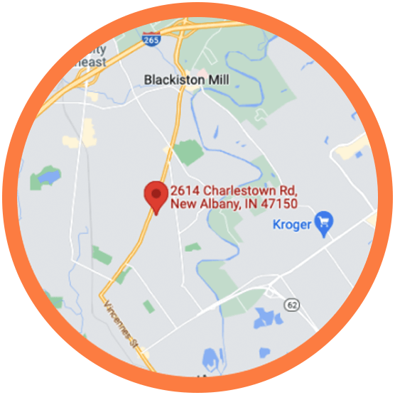A map of Circle City ABA – New Albany located at: 2614 Charlestown Road, New Albany, IN 47150